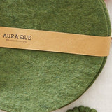 Pair of Fairtrade Felt Placemats in Olive
