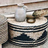 Seagrass Pouffes in Natural and Black