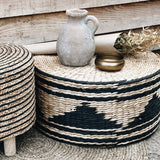 Seagrass Pouffes in Natural and Black