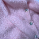 Cropped Sleeve Mohair Cardigan