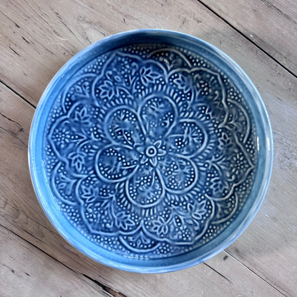 Blue Embossed Tray