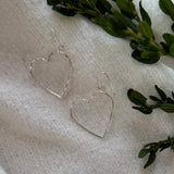 Large Dangle Heart Earrings