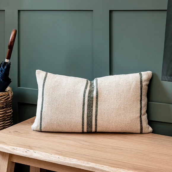 Forest Stripe Linen Cushion