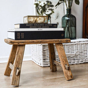 Recycled Teak Milking Stool