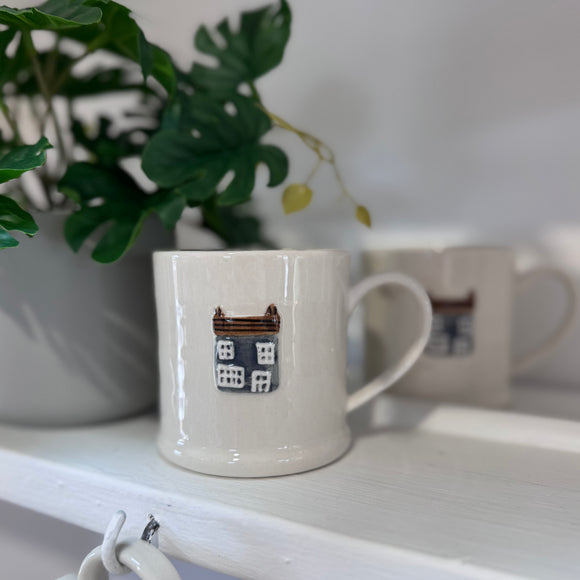 Mini Ceramic Mug with House