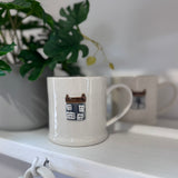 Mini Ceramic Mug with House
