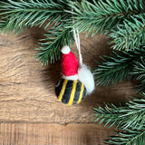 Mini Felt Christmas Bee Decoration
