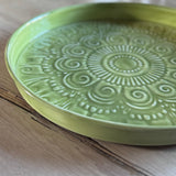 Green Embossed Tray 32cm