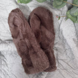 Faux Fur Mittens - Mocha