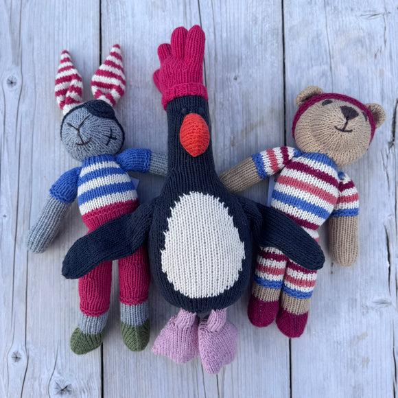 Large Organic Cotton Knitted Soft Toys