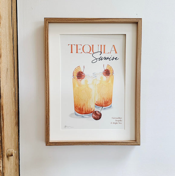 Tequila Sunrise Cocktail Framed Print