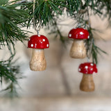 Painted Wooden Toadstool