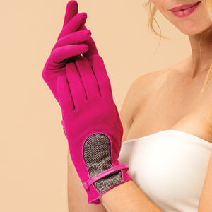 Driving Style Gloves in Fuchsia