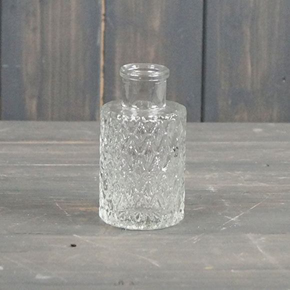 Clear Miniture Faceted Bottle