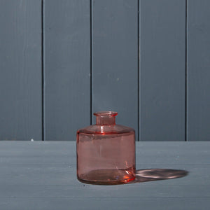 Wide Glass Bottle - Rose Pink
