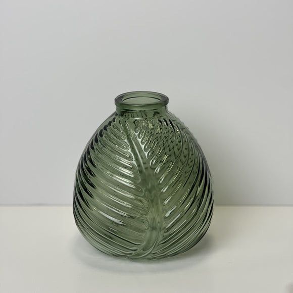 Vintage Green Leaf Vase