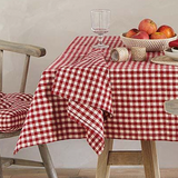 Red Gingham Tablecloth 203 x 130 cm