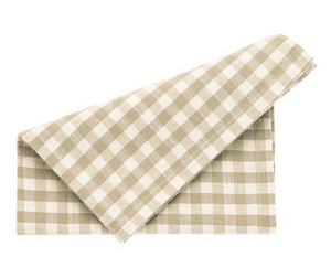 Pair of Natural Gingham Napkins