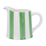 Green Striped Stoneware Jug