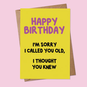 Called You Old Card