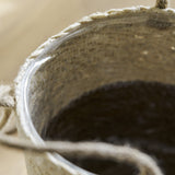 Half Stripe Seagrass Hanging Planter