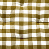 Mustard & White Check Cotton Mattress
