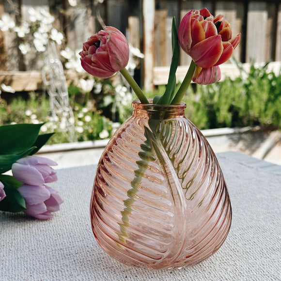Rose Pink Leaf Vase