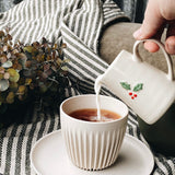 Mini Ceramic Jug with Holly