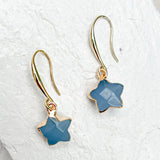 Agate Star Gold Plated Earrings