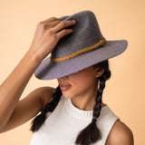 Wool Fedora Hat in Lavender