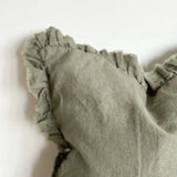 Khaki Linen Frill Cushion 45x45cm