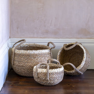 Straw and Corn Baskets - Three Sizes