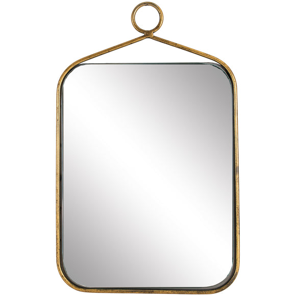Antiqued Brass Mirror