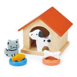 Wooden Dog & Cat Toy Set