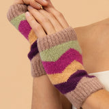 Zigzag Wristwarmers in Autumn
