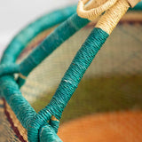 Ghanaian Handwoven Shopper Blue and Green