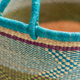 Ghanaian Handwoven Shopper Blue and Green