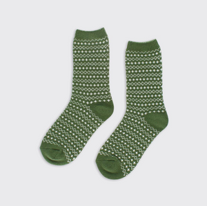 Cosy Nordic Socks - Green