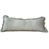 Olive Ticking Stripe Linen Bolster
