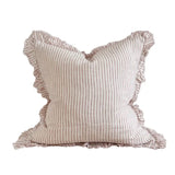 Pink Ticking Stripe Linen Cushion 45x45cm