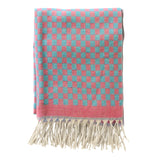 Pink and Blue Check Throw