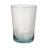 Recycled glass tumbler with a blue tint