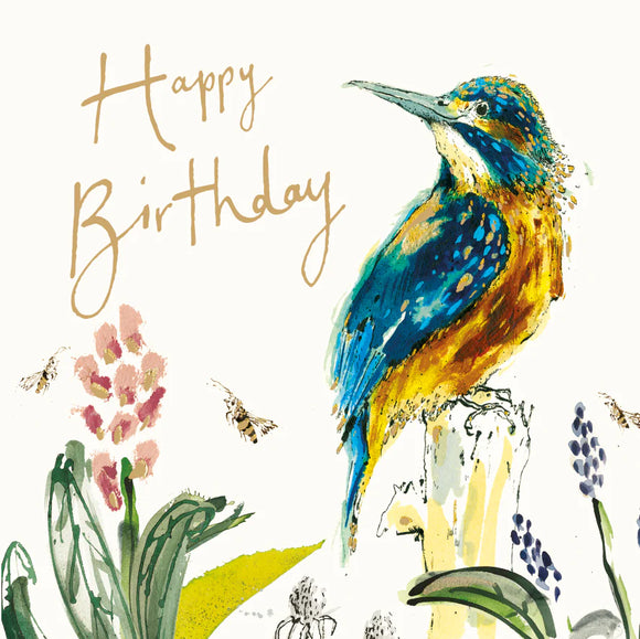 Happy Birthday Kingfisher Card