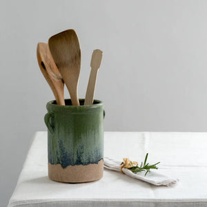 Green and Blue Dipped Jar
