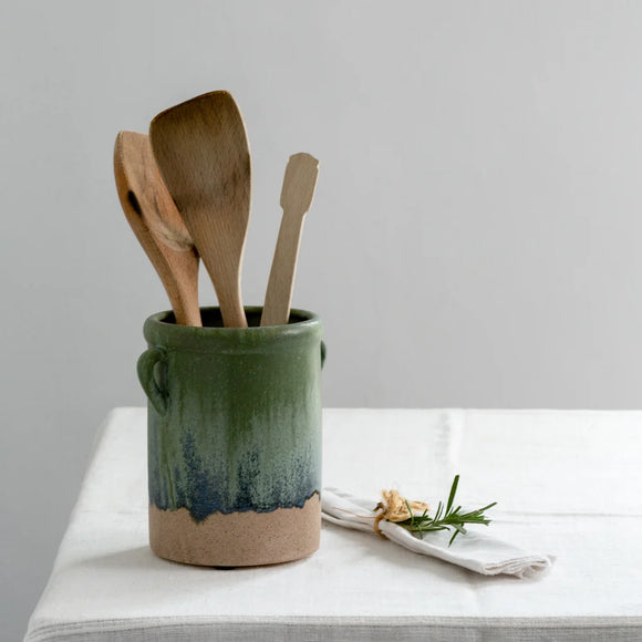 Green and Blue Dipped Jar