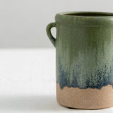 Green and Blue Dipped Jar