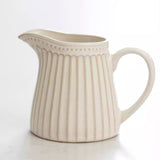 Small Ribbed Jug in Off White
