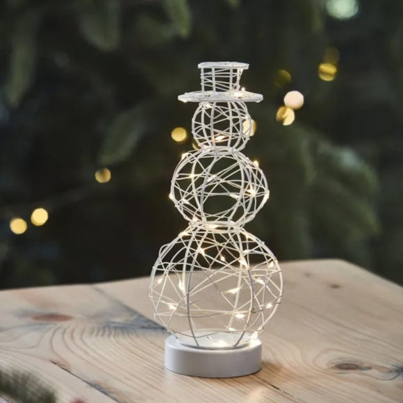 LED Snowman Light - White