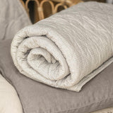 Earth and White Stripe Quilt