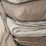 Earth and White Stripe Quilt